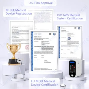 【OFFICIAL STORE】Non-Invasive Health Monitor (Measures Oxygen Saturation, Heart Rate, and Blood Pressure) 99.9% Accurate