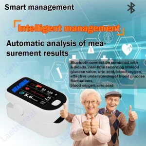 【OFFICIAL STORE】Non-Invasive Health Monitor (Measures Oxygen Saturation, Heart Rate, and Blood Pressure) 99.9% Accurate