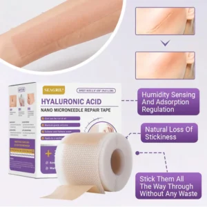 ✅Official Store |SEAGRIL® Hyaluronic Acid Nano Microneedle Repair Tape🏥(Treatment of old and new scars, reduction of surgical scars, stretch marks, keloids, acne, burns, warts, dermatomes and varicose veins)