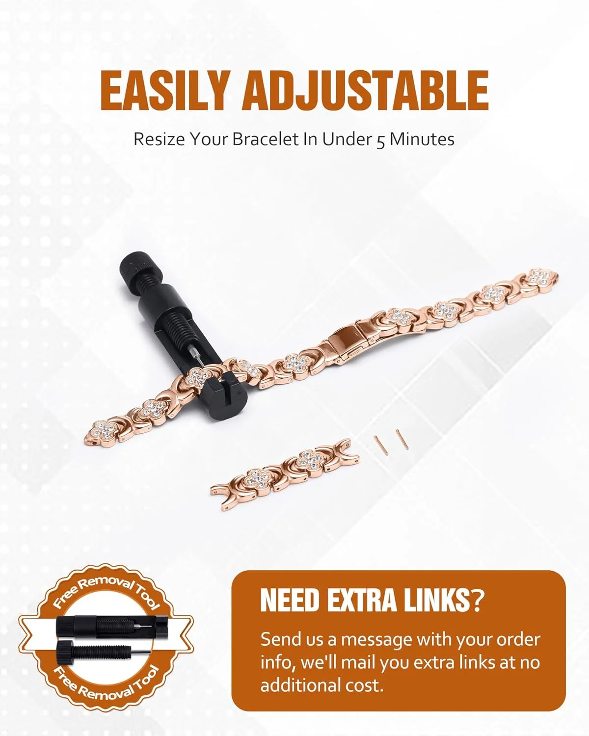 SEAGRIL® Copper Bracelets for Women. Pure Copper Magnetic Bracelet with 3800 Gauss Effective Magnets