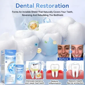 𝑃𝑖𝑐𝑑𝑜®🍁💖 𝑆𝑡𝑒𝑚 𝐶𝑒𝑙𝑙 𝐺𝑖𝑛𝑔𝑖𝑣𝑎𝑙 𝑅𝑒𝑝𝑎𝑖𝑟 𝑀𝑜𝑢𝑠𝑠𝑒(🦷Promote Tooth Regrowth • Remove Tartar • Strengthen Gums • Deep Clean & Freshen Breath)