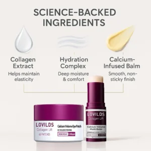 💗 LOVILDS Collagen Lift Eye Balm Stick + Eye Patch Set