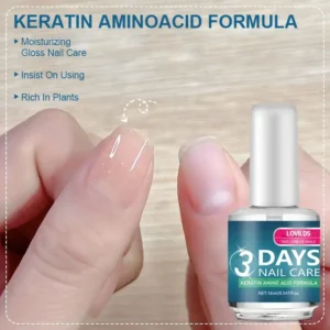 💅LOVILDS™ 3 Days Nail Care - Keratin Amino Acid Formula for Superior Nail Nourishment Manicure Treatment with High Brightness & Scratch Resistance
