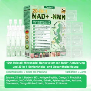 🔥 Neu eingetroffen | Purelora® 1064 Crystal Microneedle Nano-System mit NAD⁺-Aktivierung & 20-in-1 Slim- & Healthy-Patch-Lösung