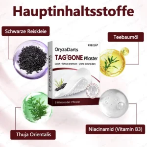 KUBOZN® OryzaDarts TAG’GONE – Schmerzfreie Entfernung an der Wurzel dank Schwarzer-Reis-Mikrotechnologie ✨