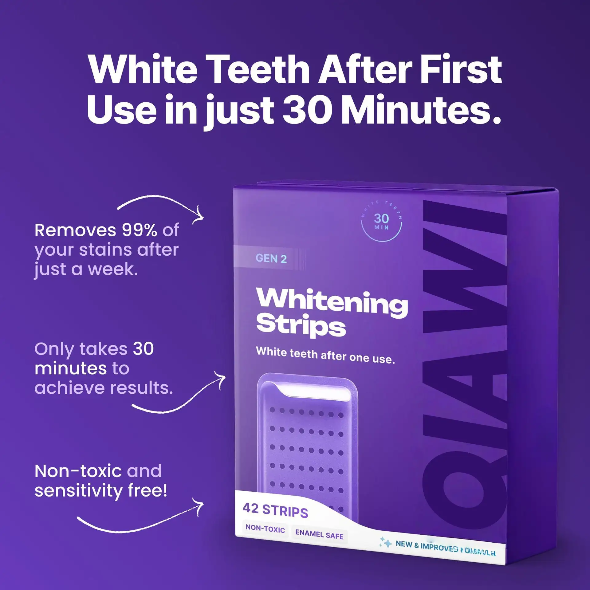 QIAWI Purple Whitening Strips