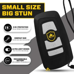 SEAGRIL V77 3in1 Stun & Flashlight & Alarm Car Keychain