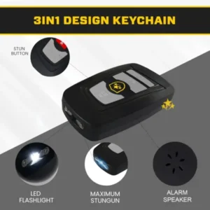 SEAGRIL V77 3in1 Stun & Flashlight & Alarm Car Keychain