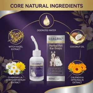 🐾 Best Seller SEAGRIL® Herbal Pet Ear Drops 🎉 Huge Limited-Time Discount
