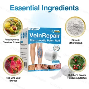 🇬🇧👨‍⚕️✅👍GFOUK® VeinRepair Microneedle Patch Roll⚡Instant Relief, Long-Term Results