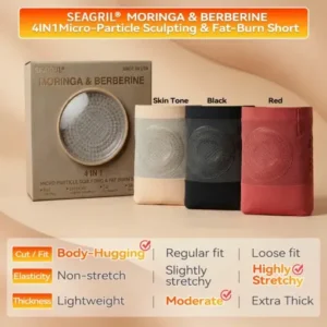 SEAGRIL® 𝐌𝐨𝐫𝐢𝐧𝐠𝐚 & 𝐁𝐞𝐫𝐛𝐞𝐫𝐢𝐧𝐞 𝟒-𝐈𝐧-𝟏 𝐌𝐢𝐜𝐫𝐨-𝐏𝐚𝐫𝐭𝐢𝐜𝐥𝐞 𝐒𝐜𝐮𝐥𝐩𝐭𝐢𝐧𝐠 & 𝐅𝐚𝐭-𝐁𝐮𝐫𝐧 𝐒𝐡𝐨𝐫𝐭𝐬