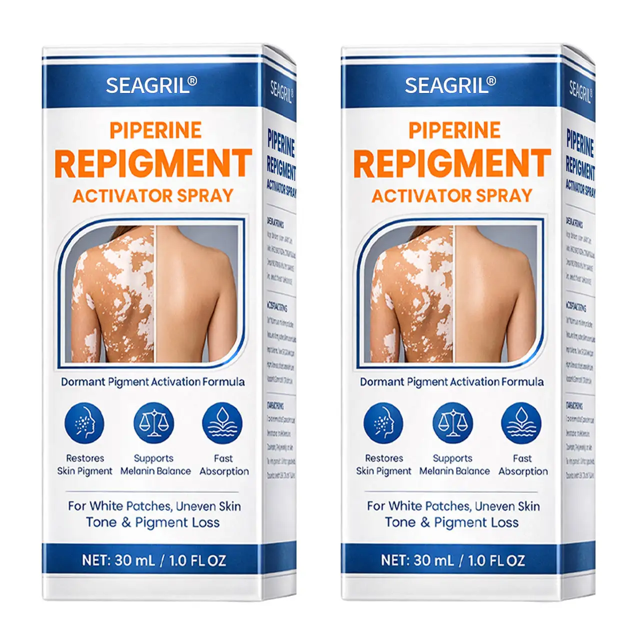 SEAGRIL® Piperine Repigment Activator Spray to Reactivate Dormant Pigment Cells & Restore Natural Skin Color