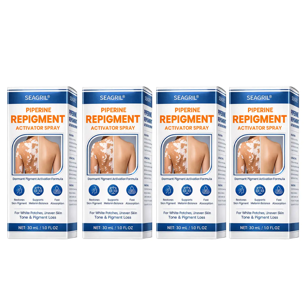 SEAGRIL® Piperine Repigment Activator Spray to Reactivate Dormant Pigment Cells & Restore Natural Skin Color