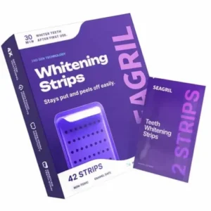 SEAGRIL™ Purple Teeth Whitening Strips 7/21 Treatments Peroxide-Free Enamel Safe No Tooth Sensitivity