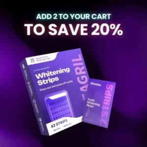 SEAGRIL™ Purple Teeth Whitening Strips 7/21 Treatments Peroxide-Free Enamel Safe No Tooth Sensitivity