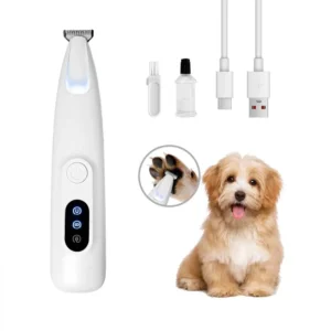 SEAGRIL Silent Electric Pet Claw and Hair Trimmer with LED Light | Safe and Low Noise, Suitable for Dogs and Cats