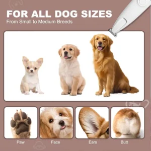 SEAGRIL Silent Electric Pet Claw and Hair Trimmer with LED Light | Safe and Low Noise, Suitable for Dogs and Cats