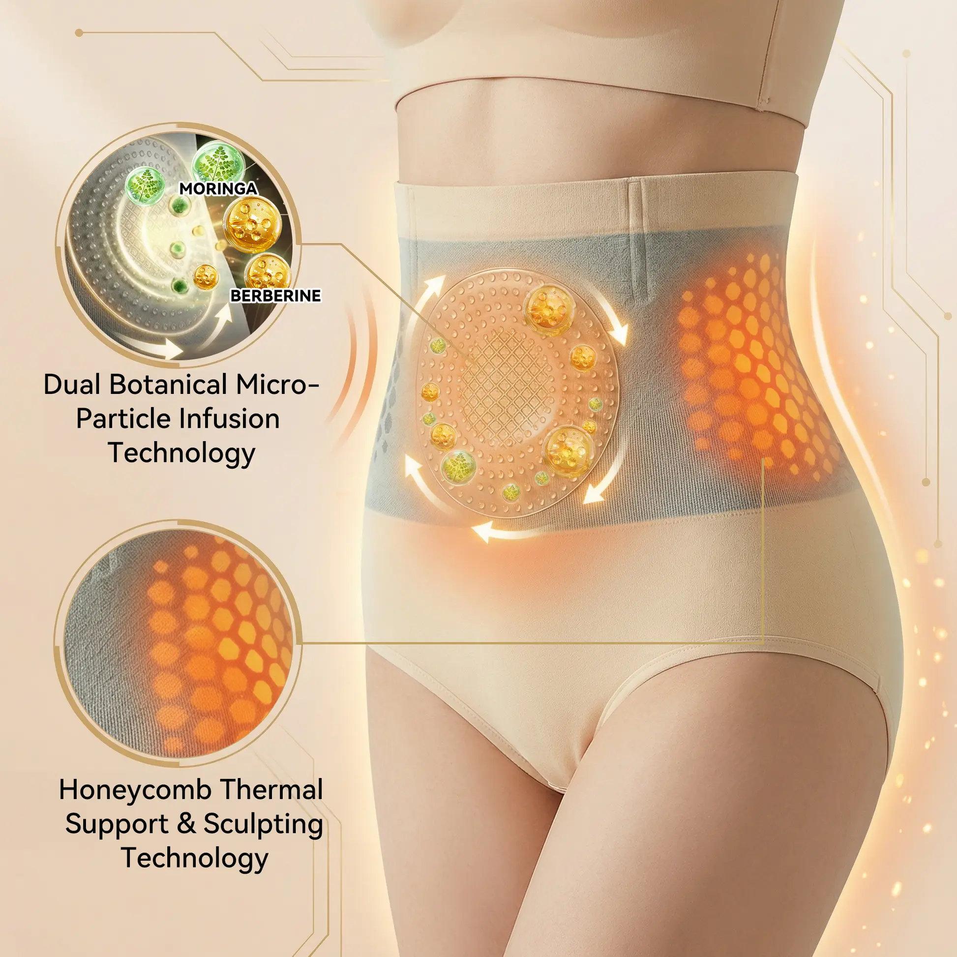 Orvyron® 2026 NEW RELEASE Moringa & Berberine 4‑In‑1 Micro‑Particle Sculpting & Fat‑Burn Shorts