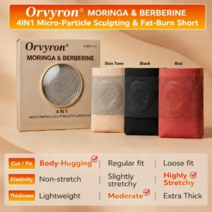Orvyron® 2026 NEW RELEASE Moringa & Berberine 4‑In‑1 Micro‑Particle Sculpting & Fat‑Burn Shorts