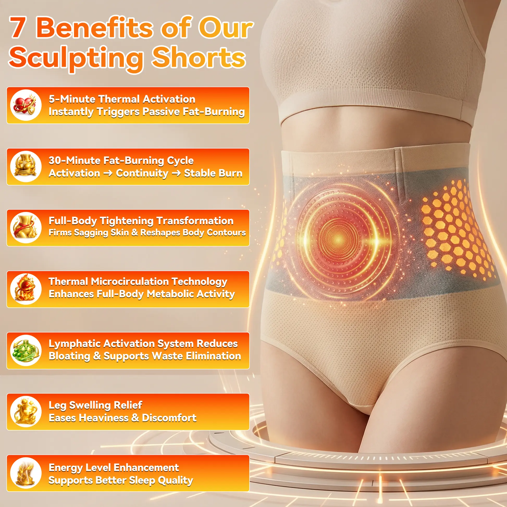 Orvyron® 2026 NEW RELEASE Moringa & Berberine 4‑In‑1 Micro‑Particle Sculpting & Fat‑Burn Shorts