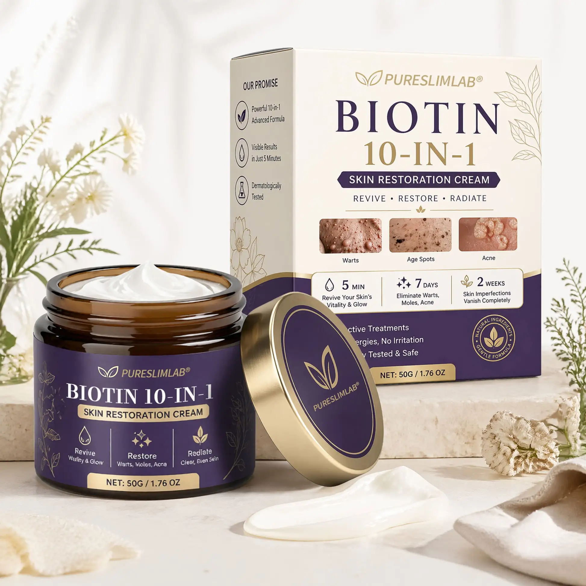PURESLIMLAB® Biotin Cream 2026 | Skin Repair Formula