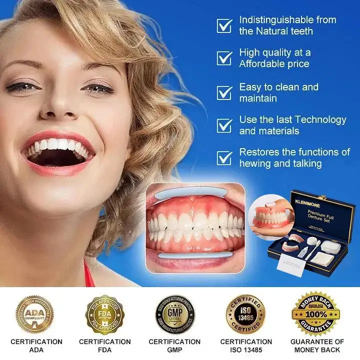 🔥Today's Special: 70% Off!(Affordable Beauty🧏♀️🧏♂️)--KLENIMORE™ --Advanced Customized Full Denture Set🦷