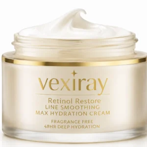 Vexiray Retinol Restore Max Hydration Anti-Aging Daily Face Moisturizer with Hyaluronic Acid, Fragrance-Free, Oil Free Skin Care