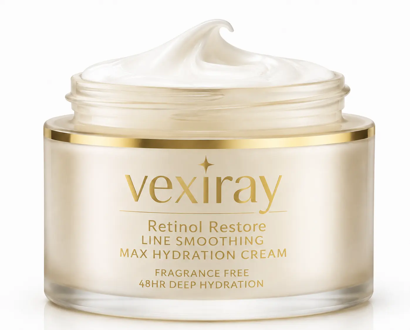 Vexiray Retinol Restore Max Hydration Anti-Aging Daily Face Moisturizer with Hyaluronic Acid, Fragrance-Free, Oil Free Skin Care