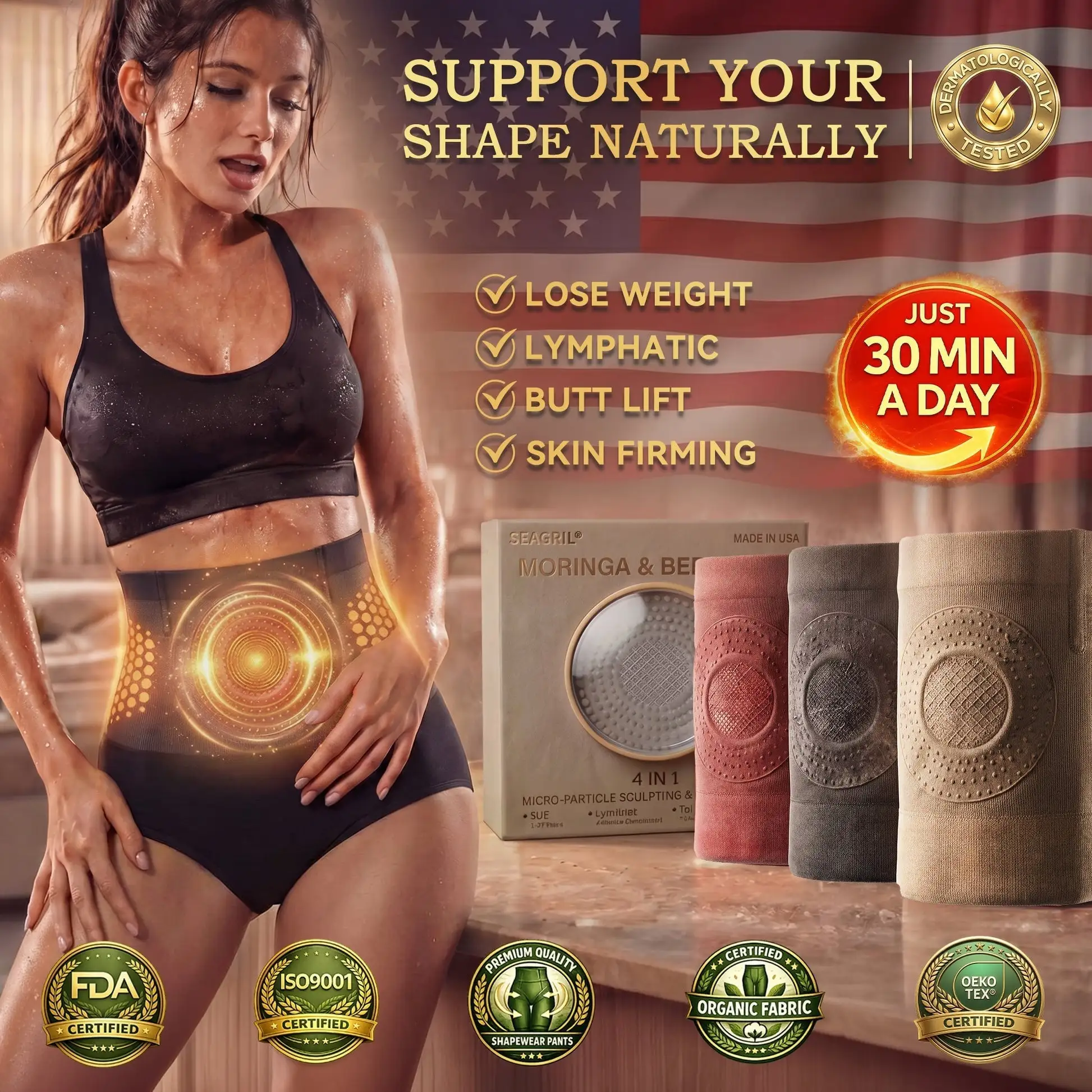 ๐๐๐๐๐ข๐๐ข๐๐ฅ ๐๐ซ๐๐ง๐ ๐๐ญ๐จ๐ซ๐ | SEAGRILยฎ Moringa & Berberine 4-In-1 Micro-Particle Sculpting & Fat-Burn Shorts( Suitable for both ๐โโ๏ธmen and ๐โโ๏ธwomen )