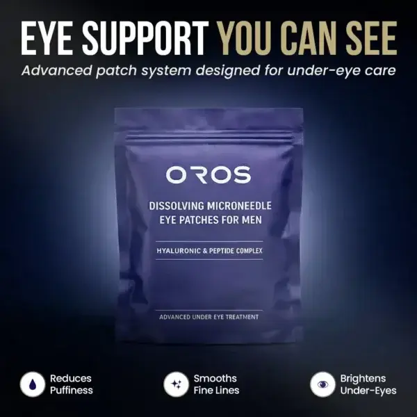 Oros Dissolving Microneedle Eye Patches for Men
