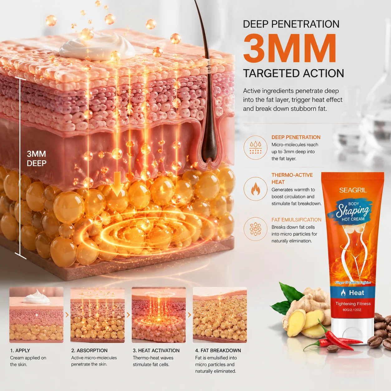 body shaping hot cream
