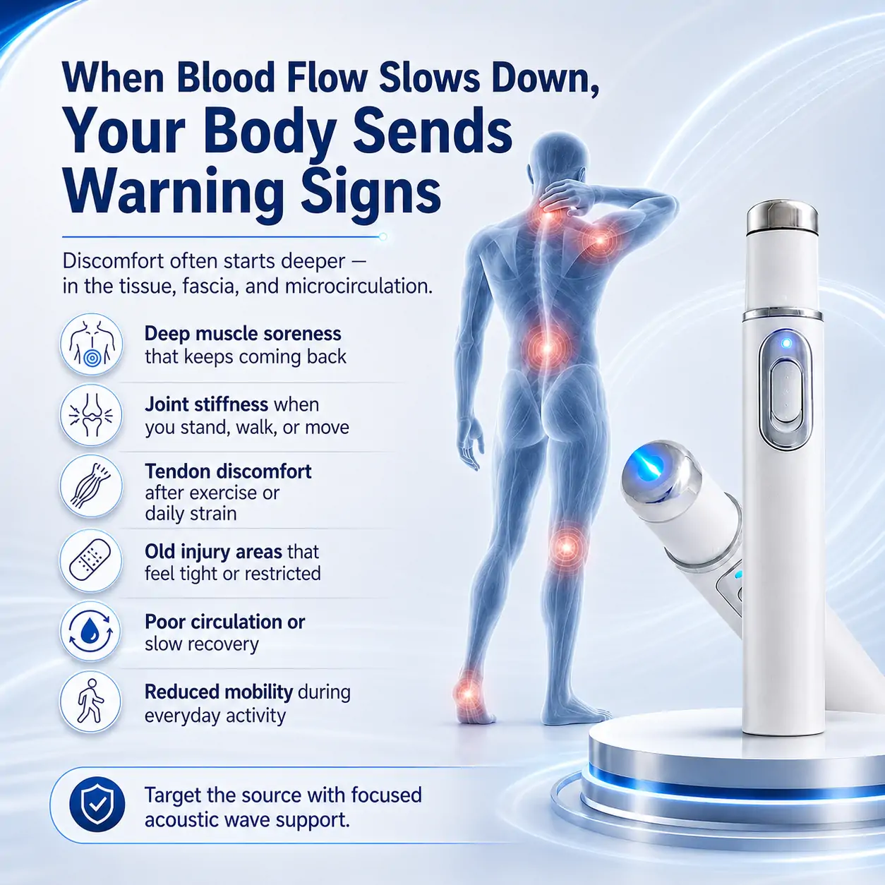 Ultrasonic Shock Wave Therapy Massager