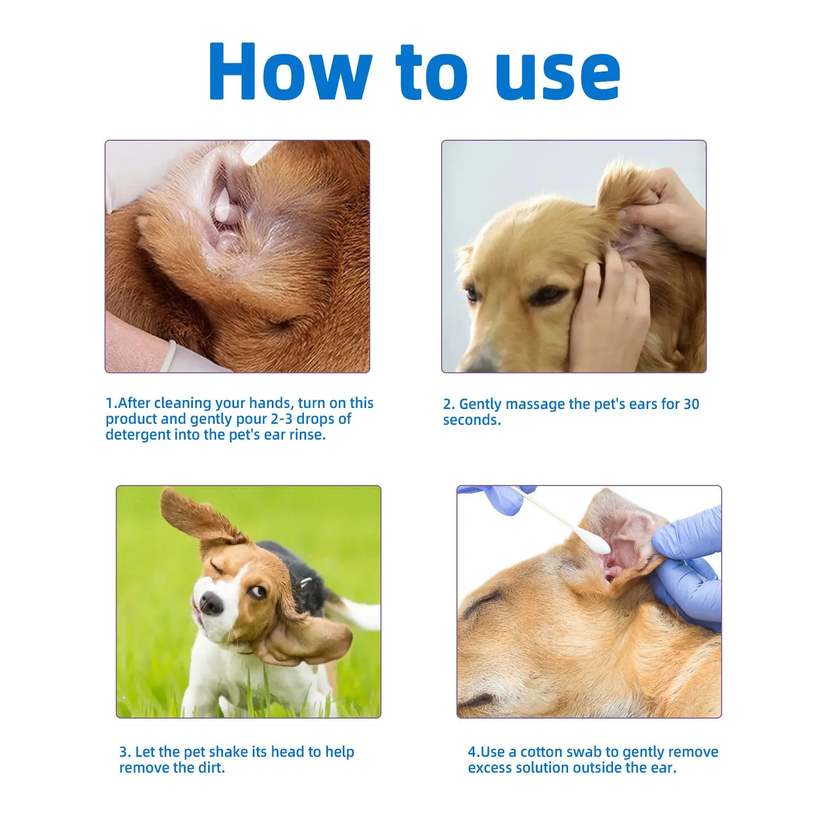 SEAGRIL® Gentle Pet Ear Wash | Odor-Free Cleaning for Dogs & Cats