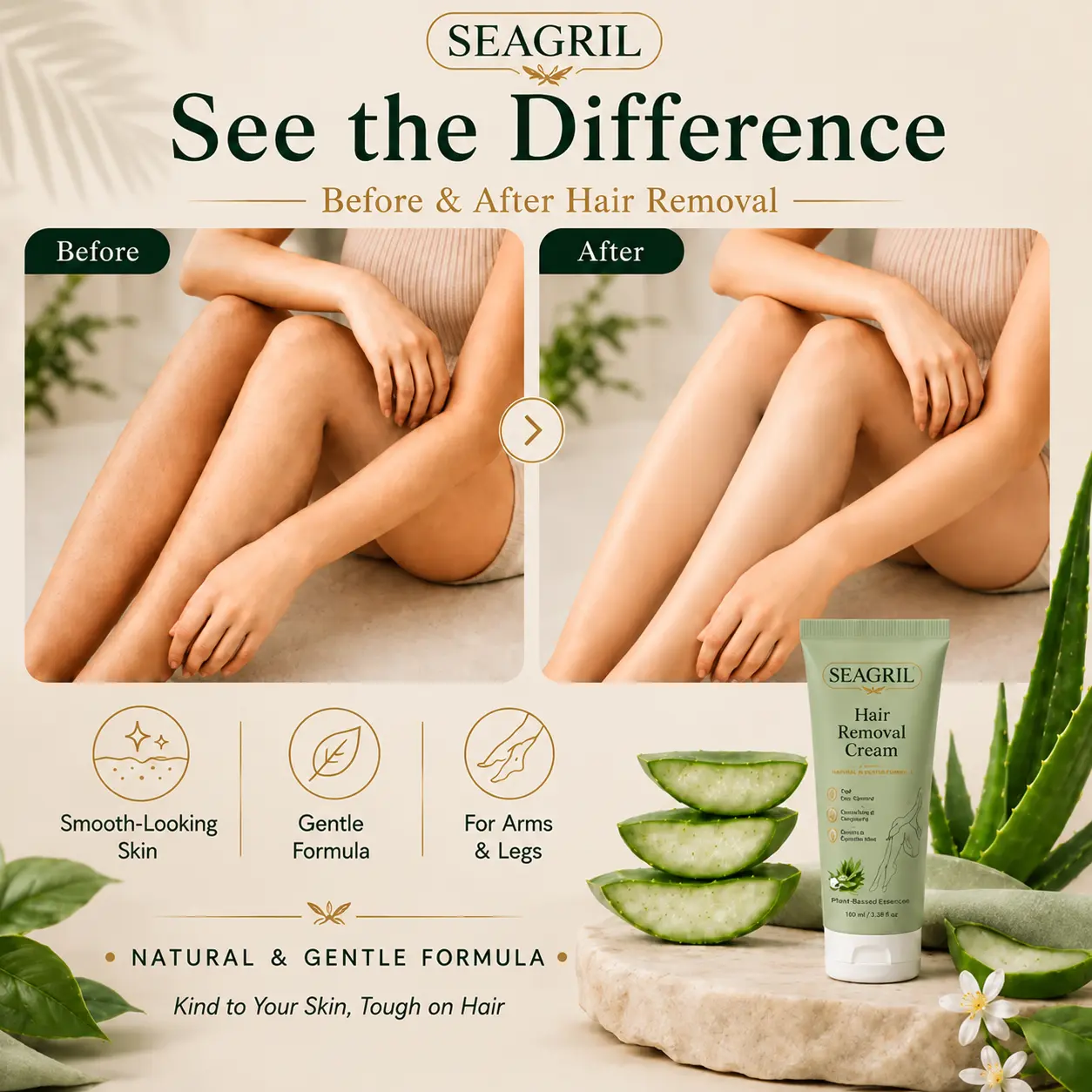 SEAGRIL® Natural Gentle Hair Removal Cream
